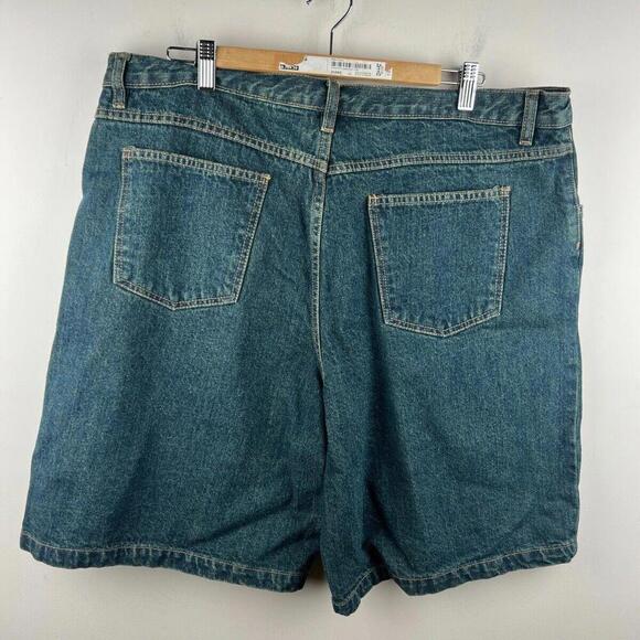 Vintage Bugle Boy Mens Size W40 Bermuda Shorts Blue Denim Regular Fit y2k baggy - Picture 2 of 6